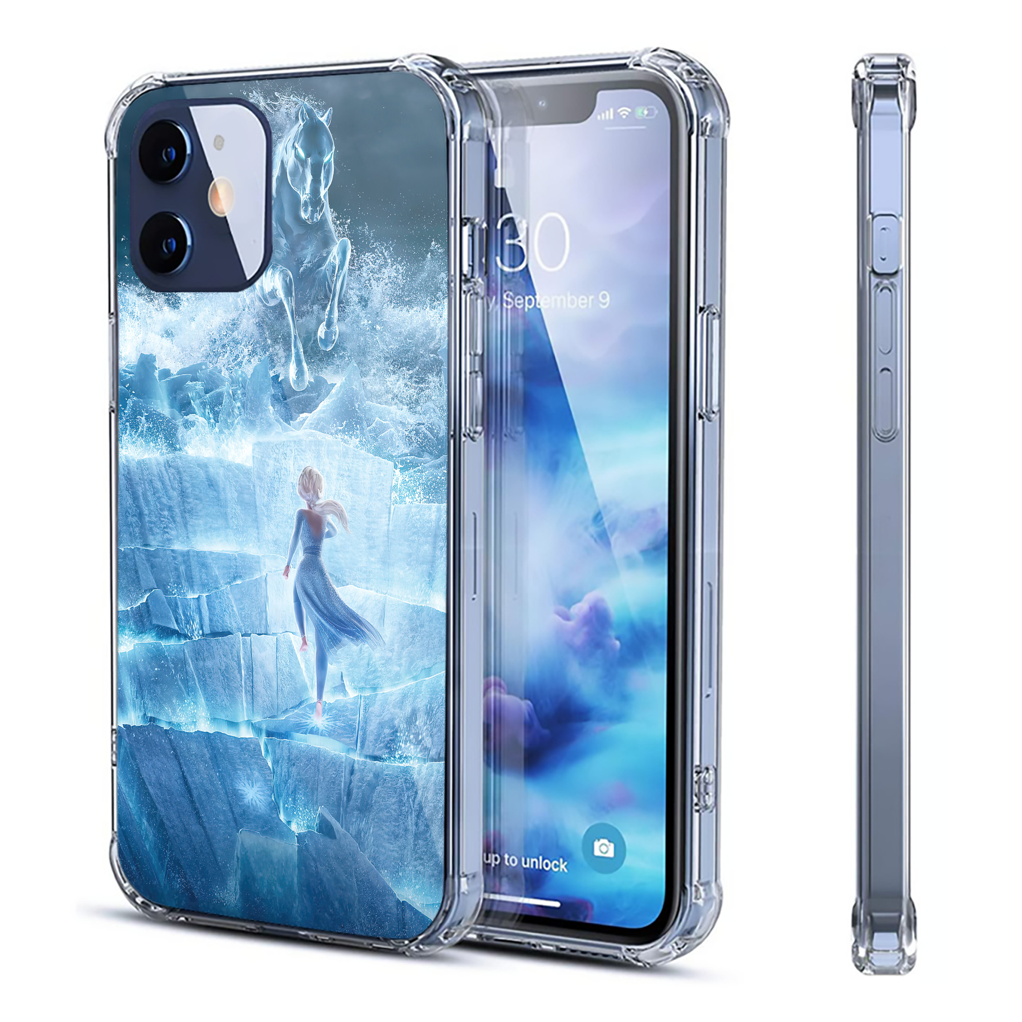 （画像用） アナと雪の女王 アンナ エルサ Frozen Anna Elsa 【iPhone 12シリーズ対応】透明スマホケース（クリアソフトケース）